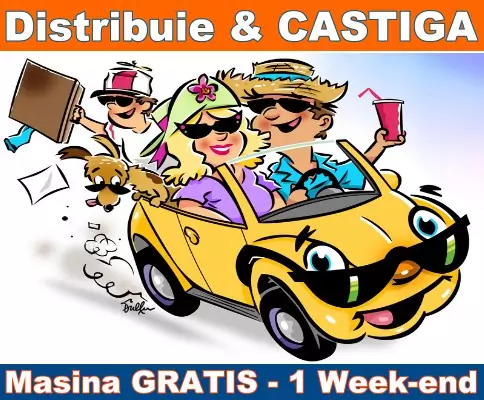 Distribuie și castiga o mașina de închiriat pentru un week-end pe care sa-l petreci asa cum îți doresti!